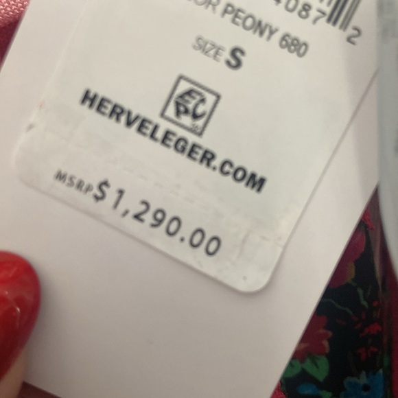 Herve Ledger Pink & Red Layered Sheer Ribbed Bandage Bodycon Tight Dress Small - Picture 9 of 9